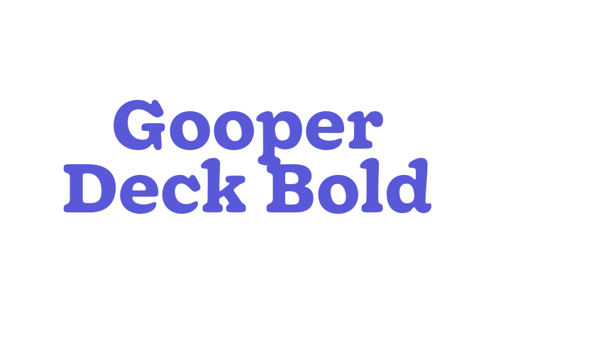 Gooper Deck Bold Font Download