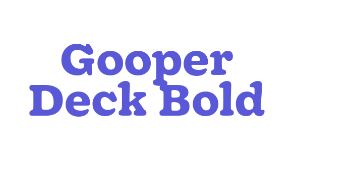 Gooper Deck Bold Font Download