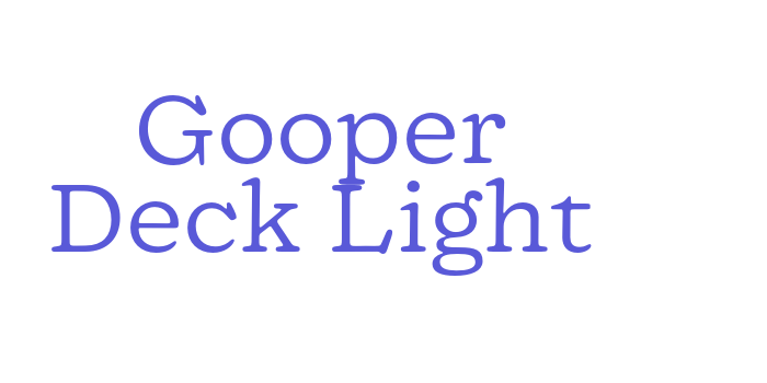 Gooper Deck Light Font Download