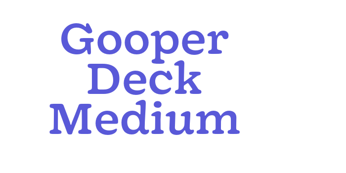 Gooper Deck Medium Font Download