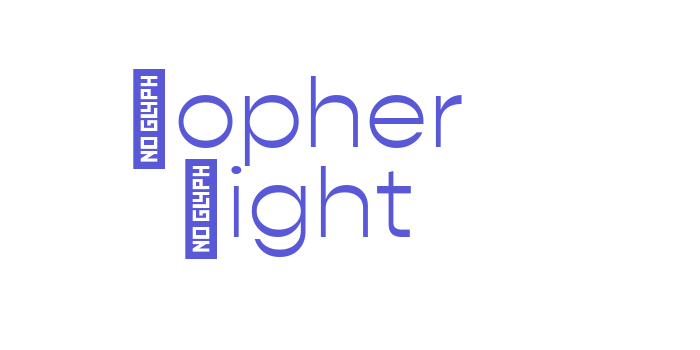 Gopher Light Font