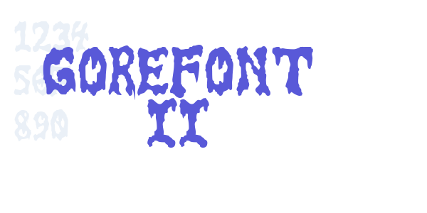 GoreFont II font free