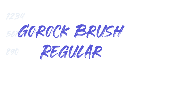 Gorock Brush Regular font