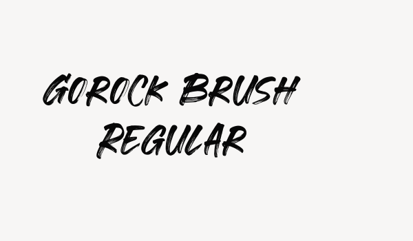 Gorock Brush Regular Font