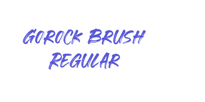 Gorock Brush Regular Font Download