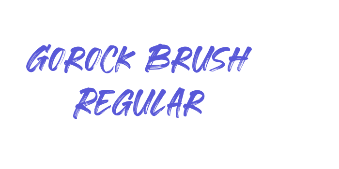 Gorock Brush Regular Font