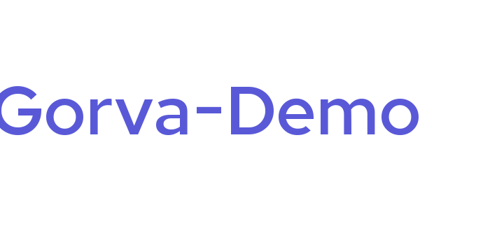 Gorva-Demo Font