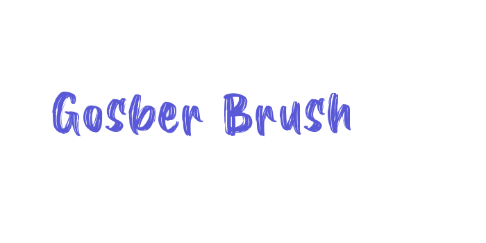 Gosber Brush Font Download