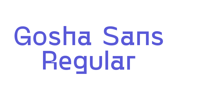 Gosha Sans Regular Font Download