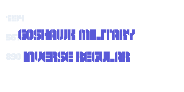 Goshawk Military Inverse Regular font