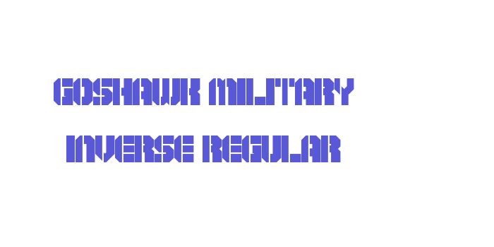 Goshawk Military Inverse Regular Font Download