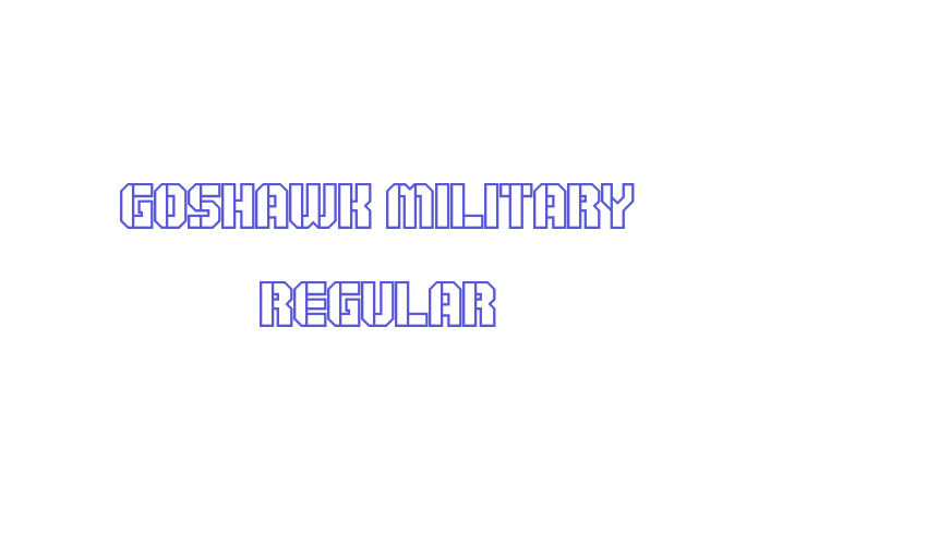 Goshawk Military Regular Font