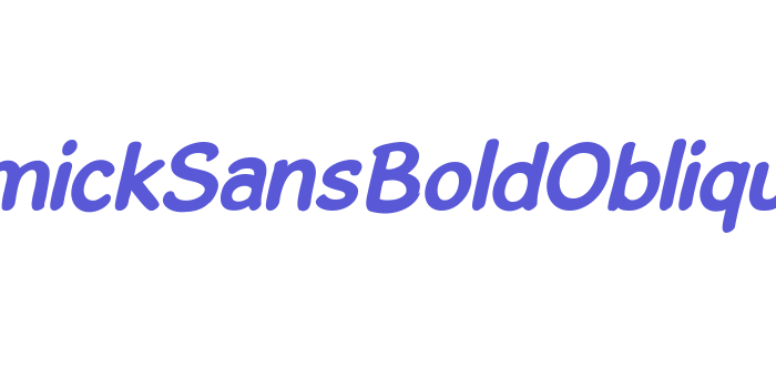 GosmickSansBoldOblique Font Download