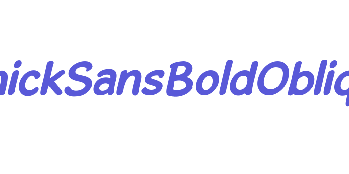 GosmickSansBoldOblique Font