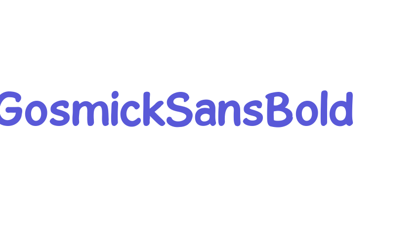 GosmickSansBold Font