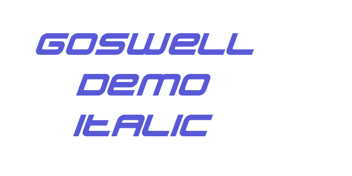 Goswell Demo Italic Font Download