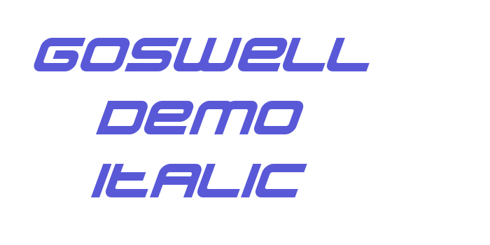 Goswell Demo Italic Font