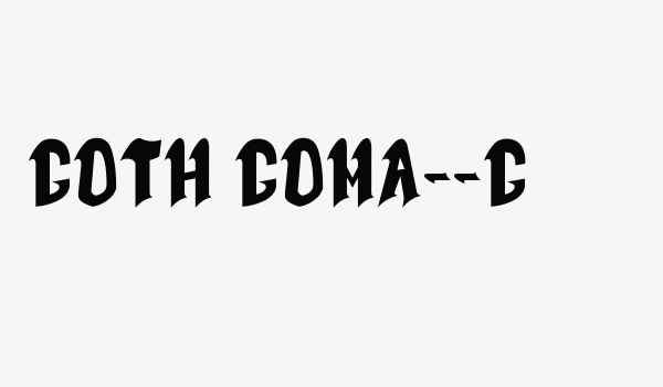 Goth Goma__G Font