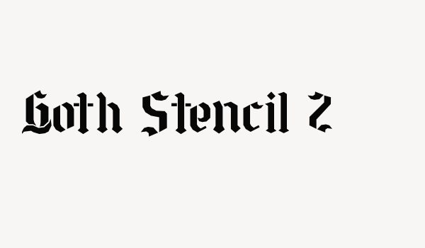 Goth Stencil 2 Font