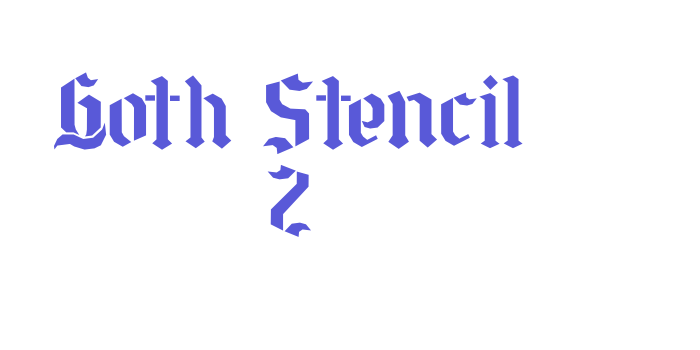 Goth Stencil 2 Font