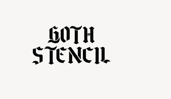 Goth Stencil Font