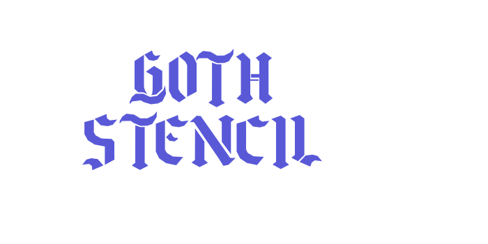 Goth Stencil Font