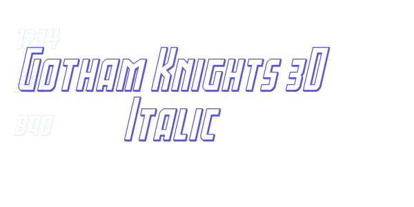 Gotham Knights 3D Italic font