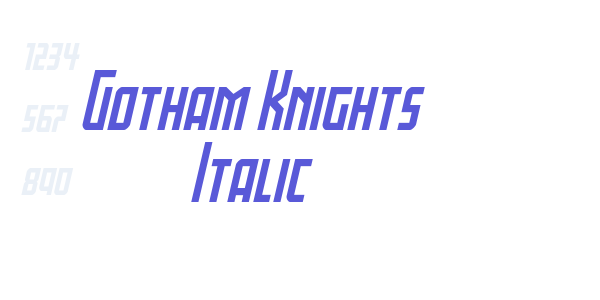 Gotham Knights Italic font