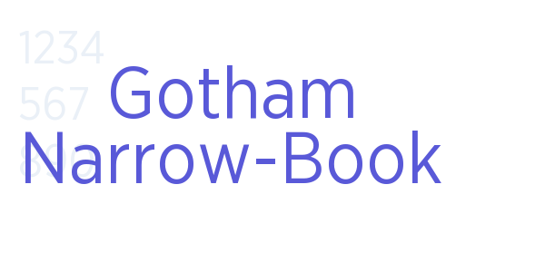 Gotham Narrow-Book font free