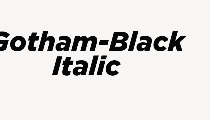 Gotham-Black Italic font download