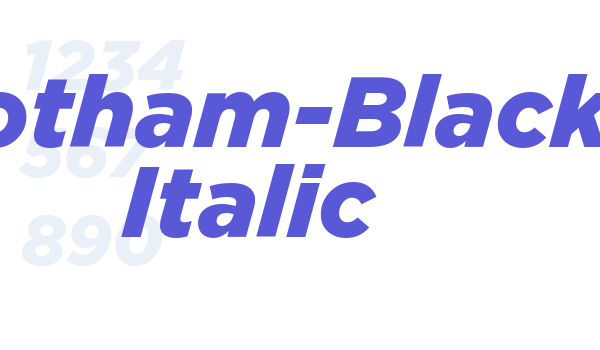 Gotham-Black Italic font free