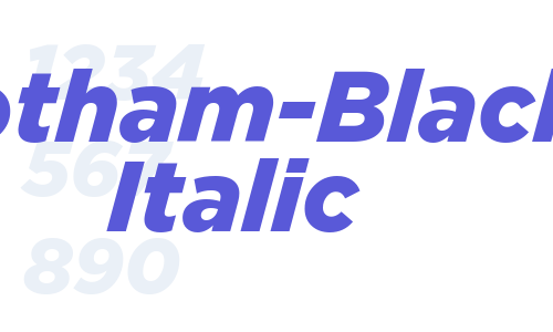 Gotham-Black Italic Font