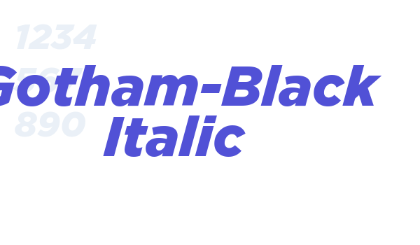 Gotham-Black Italic font download