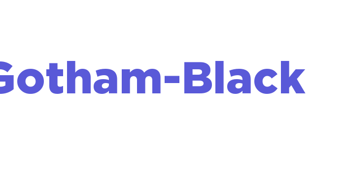 Gotham-Black Font Download