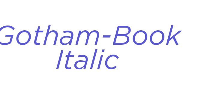 Gotham-Book Italic Font Download