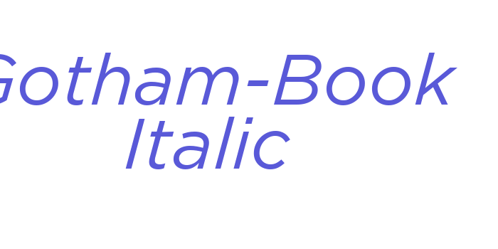 Gotham-Book Italic Font