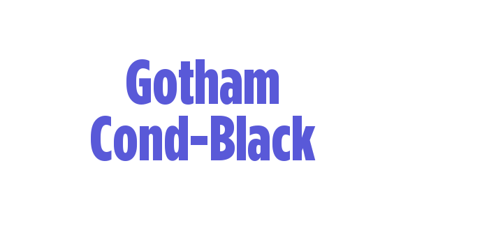 Gotham Cond-Black Font Download