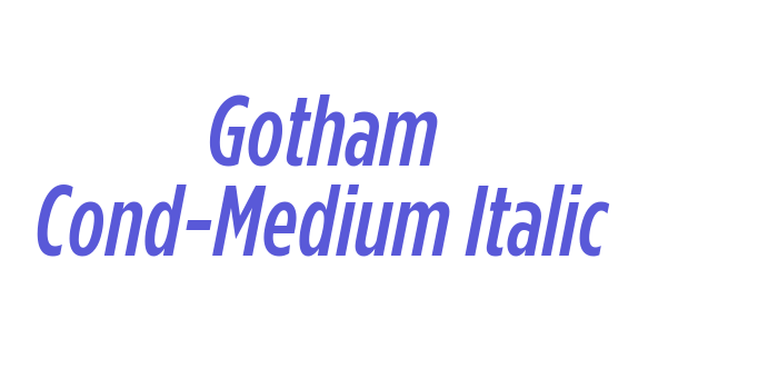 Gotham Cond-Medium Italic Font Download