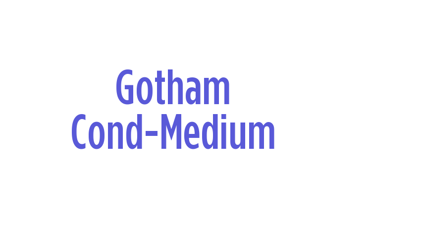 Gotham Cond-Medium Font Download