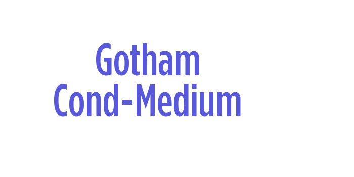 Gotham Cond-Medium Font Download