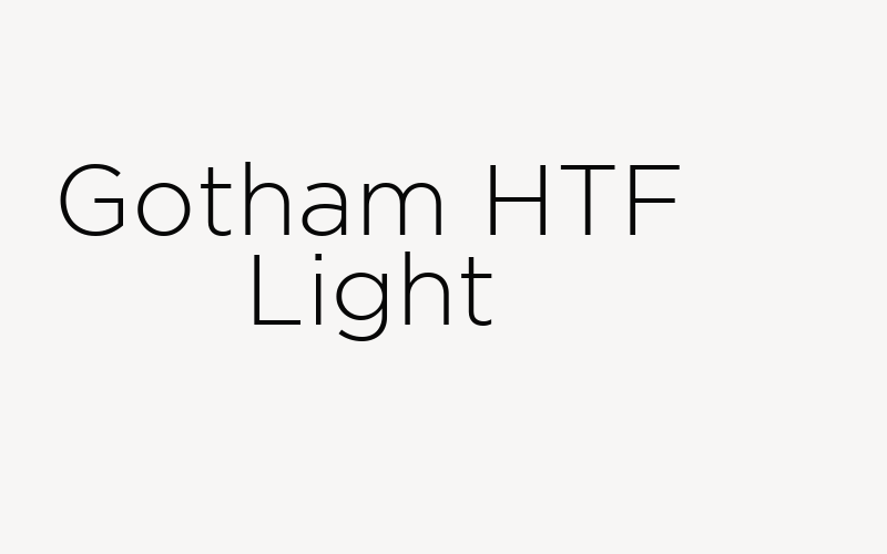 Gotham HTF Light Font