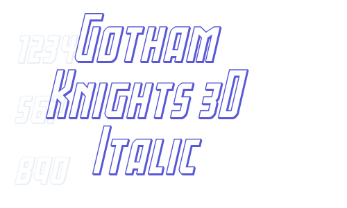 Gotham Knights 3D Italic Font Download