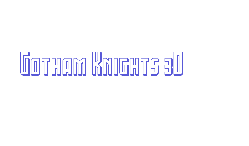 Gotham Knights 3D Font Download