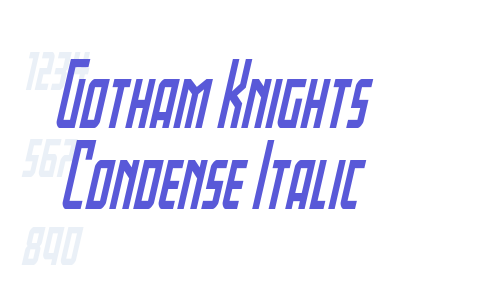 Gotham Knights Condense Italic Font Download