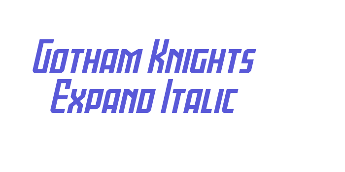 Gotham Knights Expand Italic Font Download