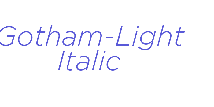 Gotham-Light Italic Font Download