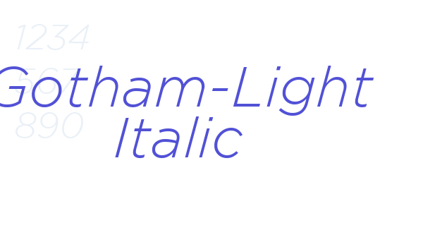 Gotham-Light Italic font download