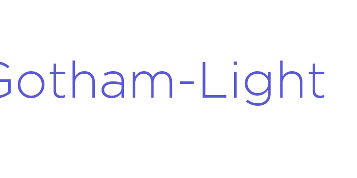 Gotham-Light Font