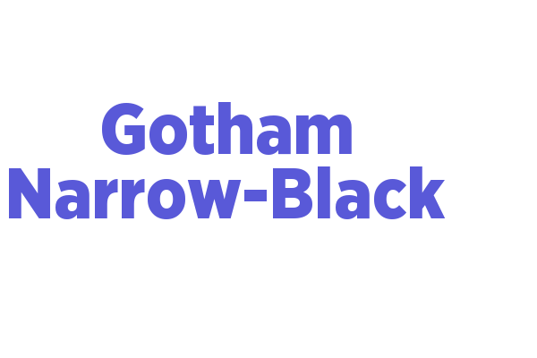 Gotham Narrow-Black Font