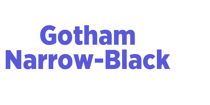 Gotham Narrow-Black Font Download